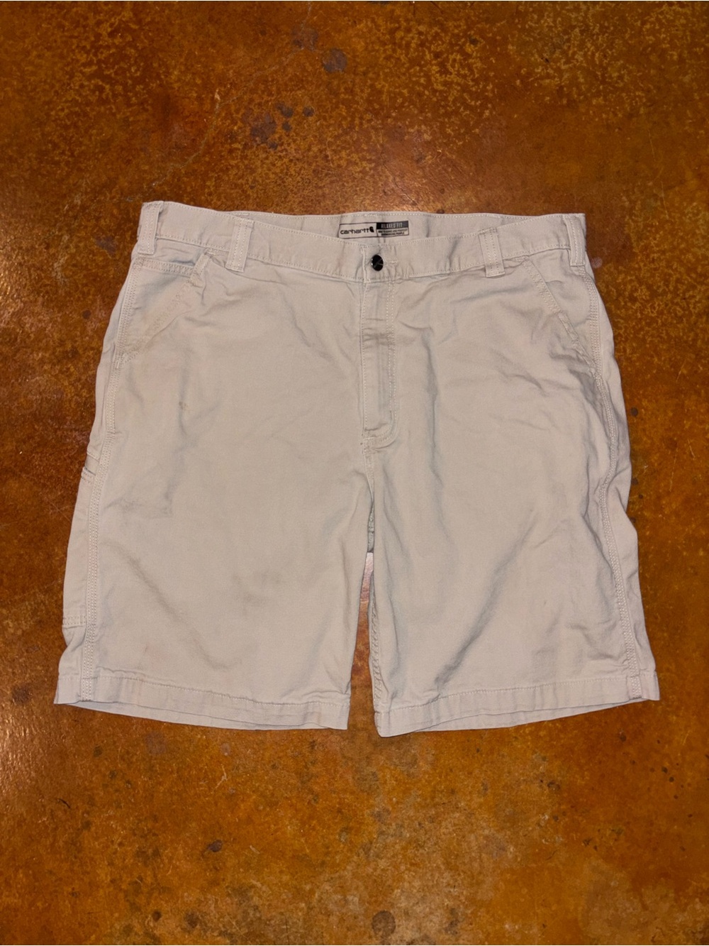 Carhartt Men's Light Khaki Flat Front Shorts